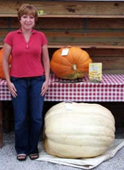 Marlane with her pumpkins